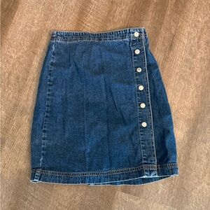 GAP Blue Asymmetrical Wrap Pencil Skirt - Vintage